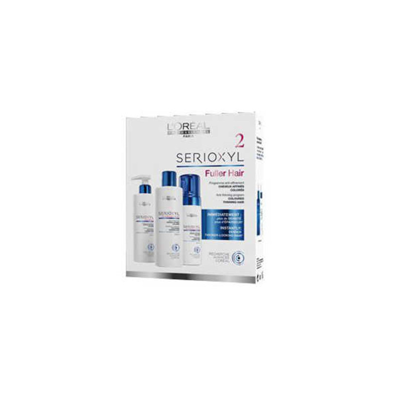- L´OREAL - Pack SERIOXYL anticaída Cabellos Coloreados (champú 250 ml + acondicionador 250 ml + tratamiento 125 ml)