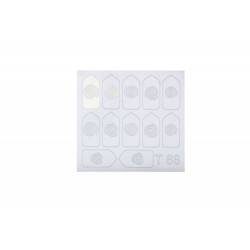 - POSTQUAM - Pegatinas Nail Art Vinil Silver Spirals