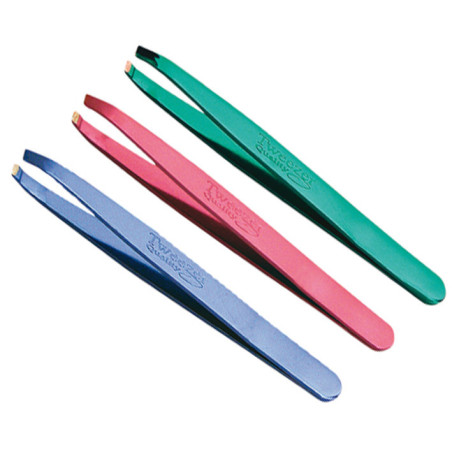 - EUROSTIL - Pinza depilar inoxidable colores metalizados