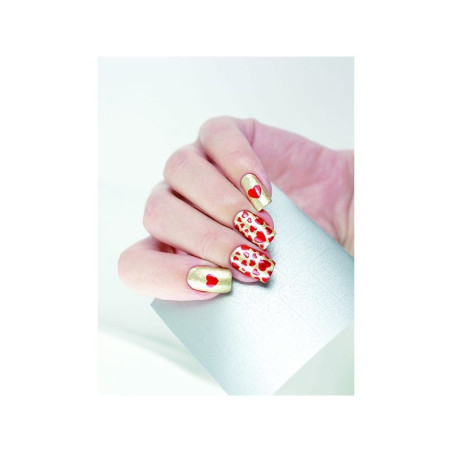 - POSTQUAM - Pegatinas Nail Art Vinil Silver Hearts
