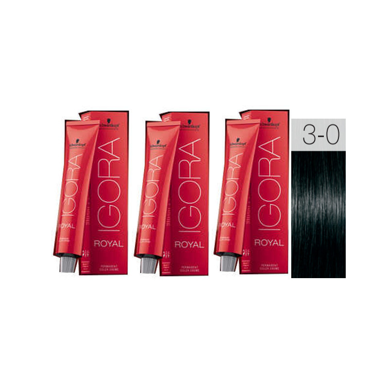 - SCHWARZKOPF - Pack 3 tintes 3/0 Castaño Oscuro 60 ml