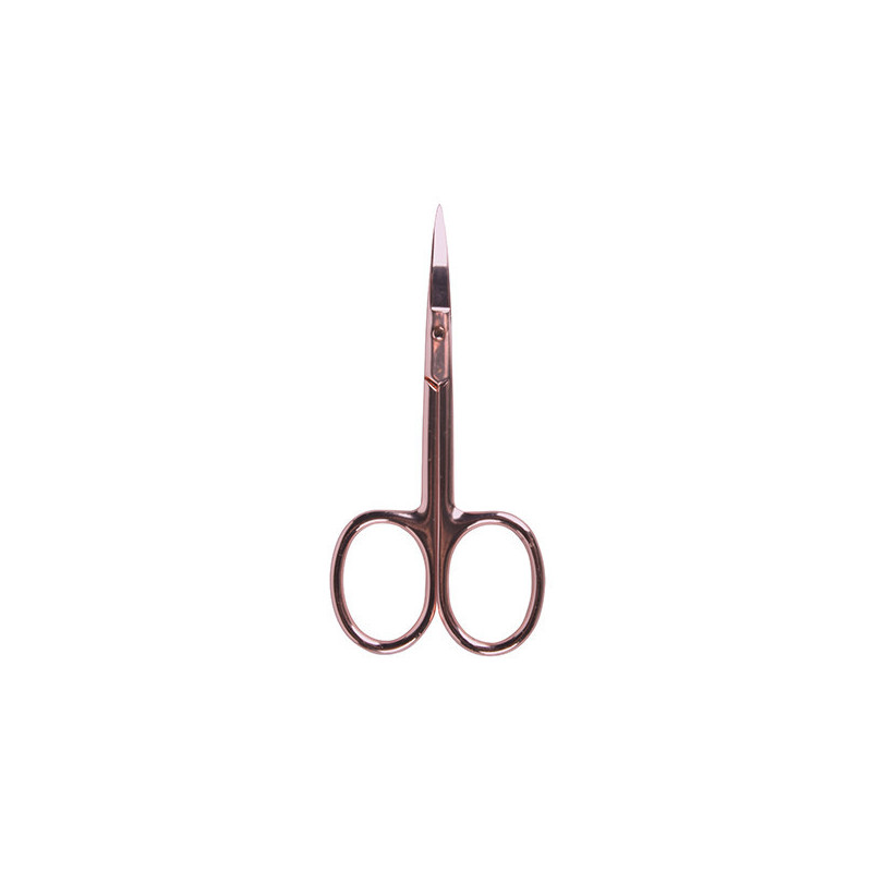 - BIFULL - Tijera Manicura Curvada Punta Fina 9.3 cm Pink Bronze