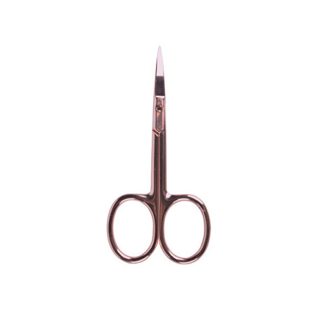 - BIFULL - Tijera Manicura Curvada Punta Fina 9.3 cm Pink Bronze