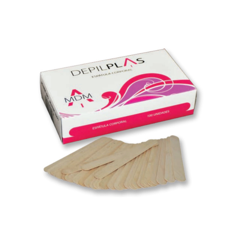 - MDM - Espátula CORPORAL de Madera (caja 100 unidades)