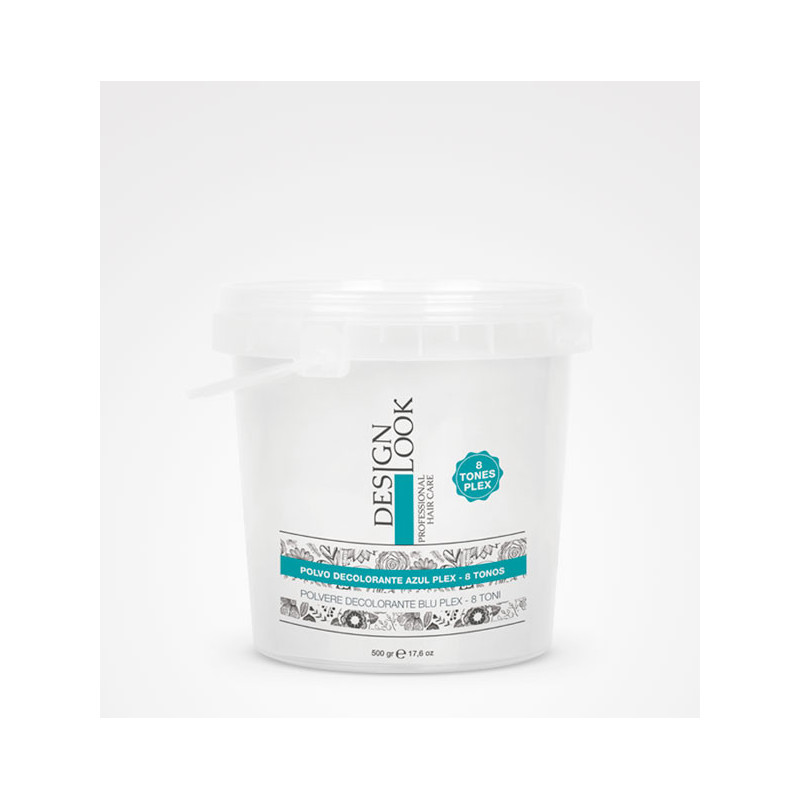 - DESIGN LOOK - Polvo Decolorante AZUL Plex 8 tonos 500 gramos
