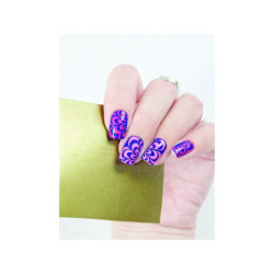- POSTQUAM - Pegatinas Nail Art Vinil Silver Flowers