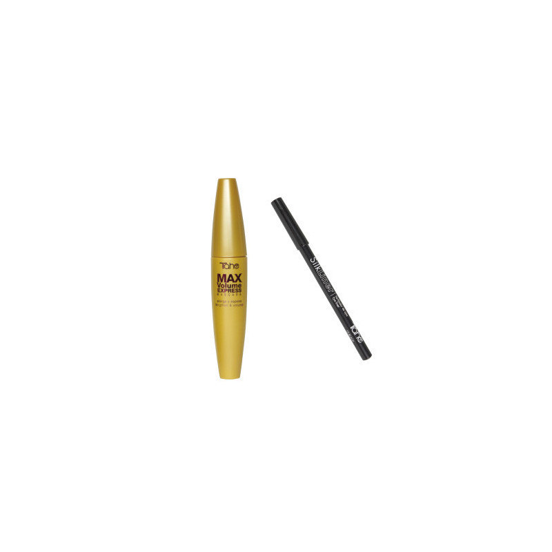 - TAHE - Máscara de pestañas MAX Volume Express + perfilador de ojos de regalo