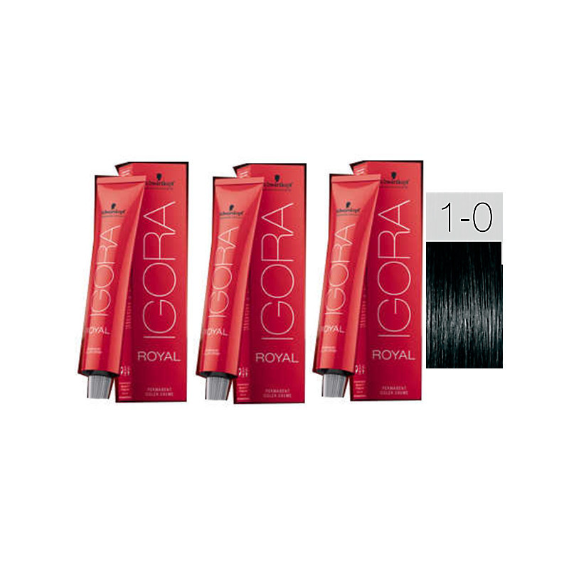 - SCHWARZKOPF - Pack 3 tintes 1/0 Negro 60 ml