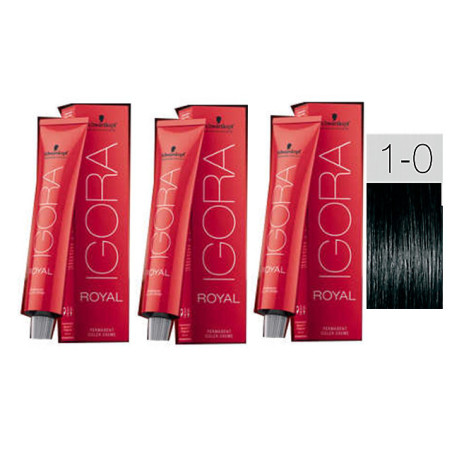 - SCHWARZKOPF - Pack 3 tintes 1/0 Negro 60 ml