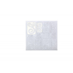 - POSTQUAM - Pegatinas Nail Art Vinil Silver Waves