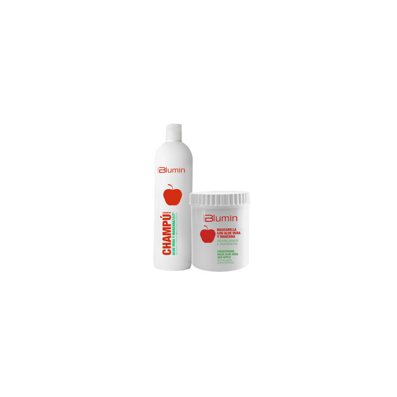 - TAHE - Pack Blumin Aloe Vera y Manzana (champú 1000 ml + mascarilla 700 ml)